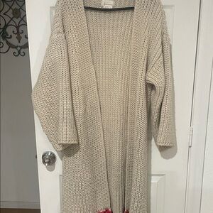 Anthropologie Cream Knit Cardigan